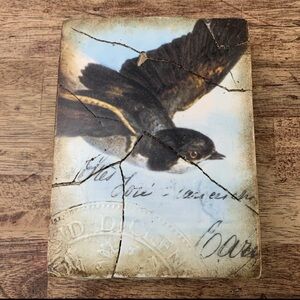 Sid Dickens Memory Block Tile T-118 Bird In Flight Handmade Plaster Art Retired